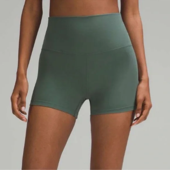 Lululemon Align Short High Rise Bike Shorts Dark Forest Green 12 NWT - Picture 2 of 8